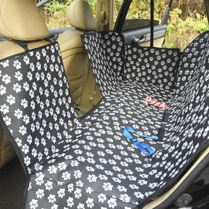 Dog Back Seat Cover With Perspective Mesh Window Waterproof Pet Hammock