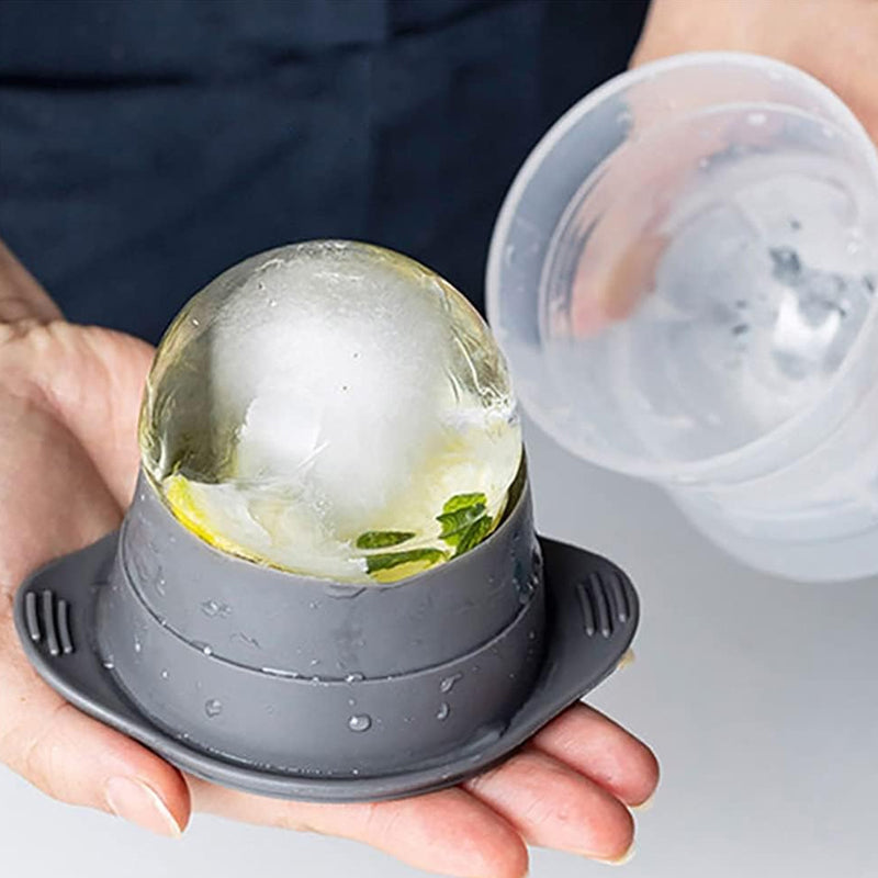 Pack Of 2 Sphere Shape Ice Molds Quick Release Ball Maker For Cocktail