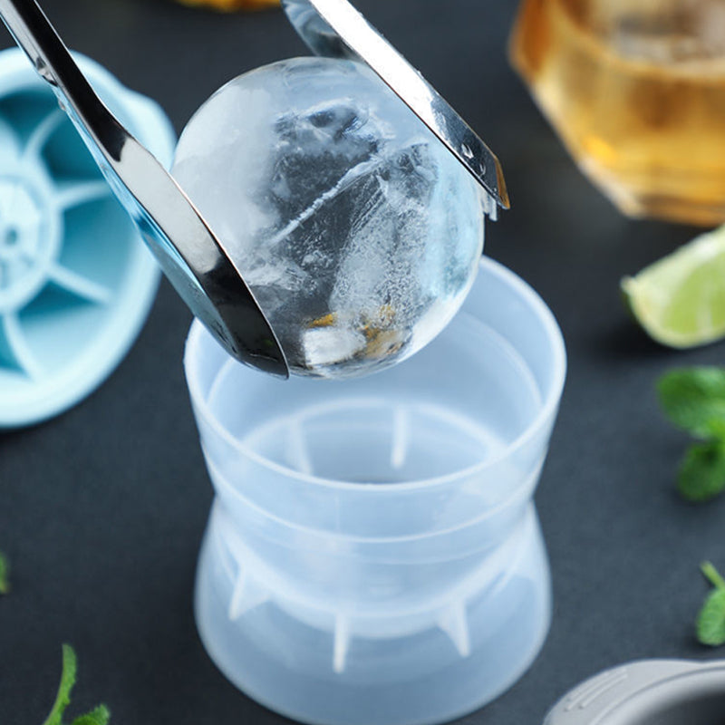 Pack Of 2 Sphere Shape Ice Molds Quick Release Ball Maker For Cocktail