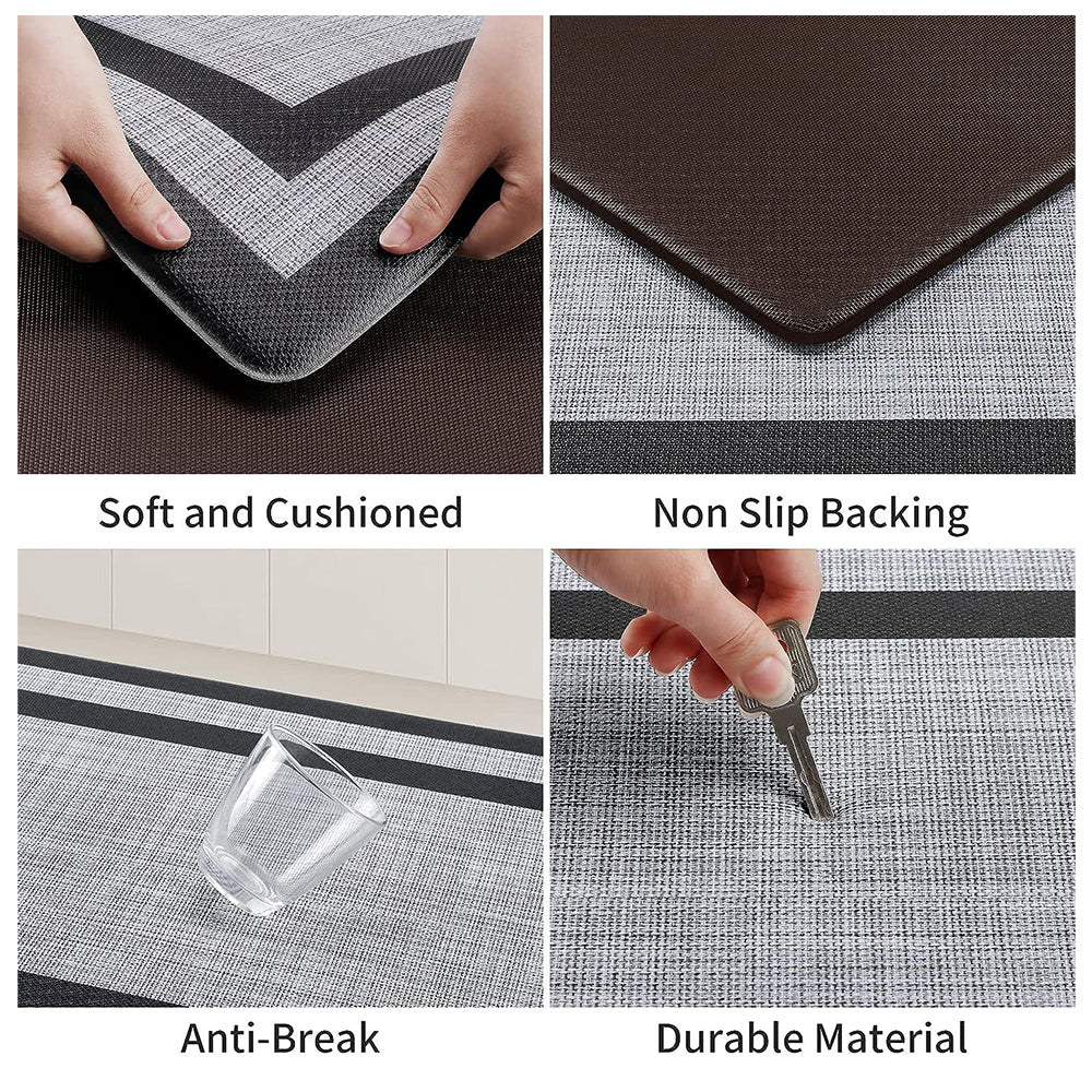 Comfeya 2 Pack Non Skid Waterproof Kitchen Mat Durable Stable Easy To Clean Eco