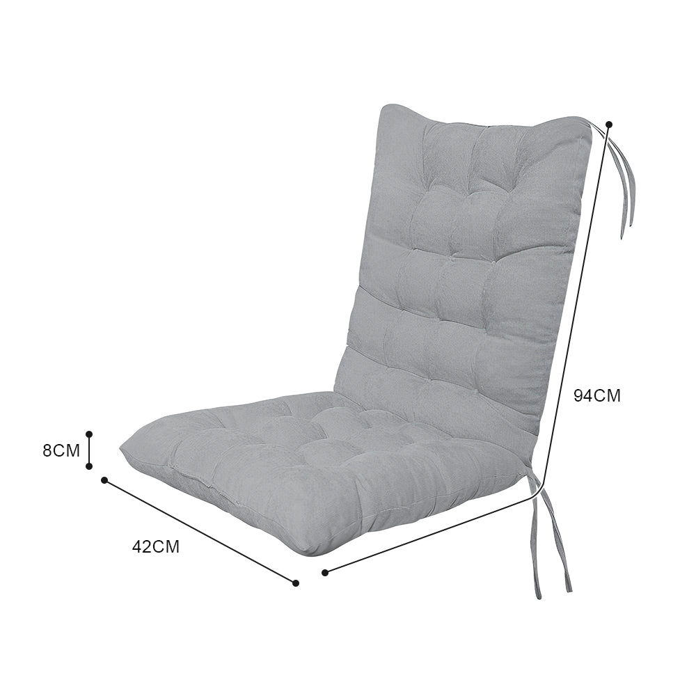 Comfeya Outdoor Chaise Lounge Cushion Grey Polyester