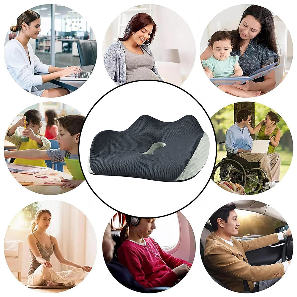 Comfeya Ergonomic Design Memory Foam Seat Cushion Premium Soft Comfortable Support