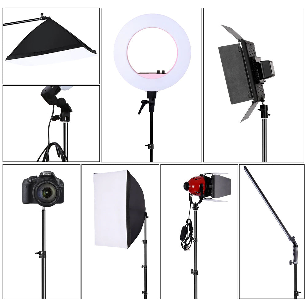 1.8M Portable Photography Light Stand Reverse Foldable Camera Studio