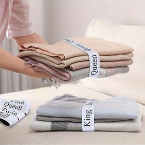 4 Piece All Sizes Elastic Bed Sheet Organizer Straps Closet Organization