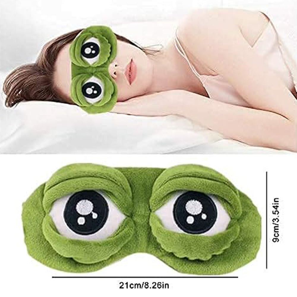 Cute Contoured Blackout Frog 3D Sleep Eye Mask For Sleeping Soft