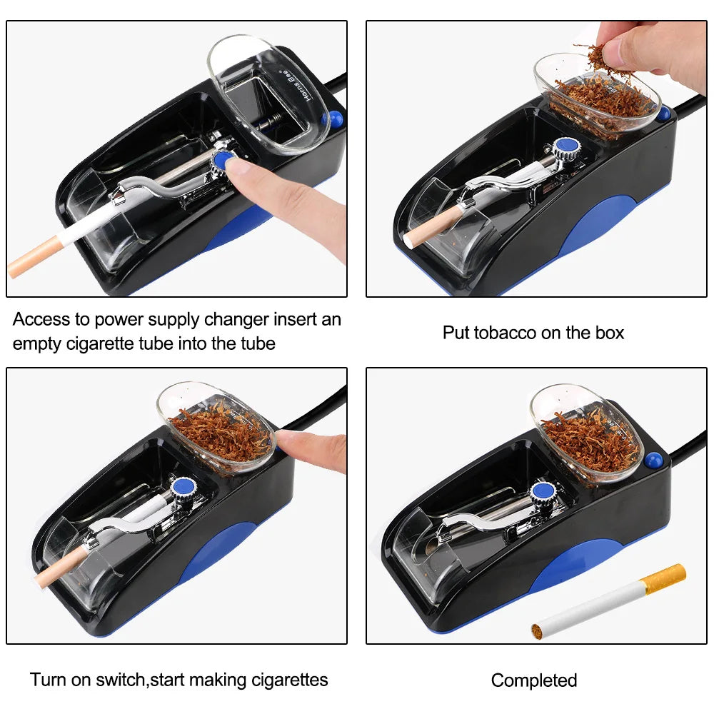 Electric Automatic Cigarette Rolling Machine - Blue