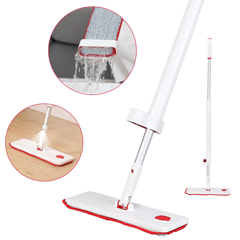 Self Wringing Microfiber Spray Flat Mop For Kitchen Wood Ceramic Tiles Floor Cleaning