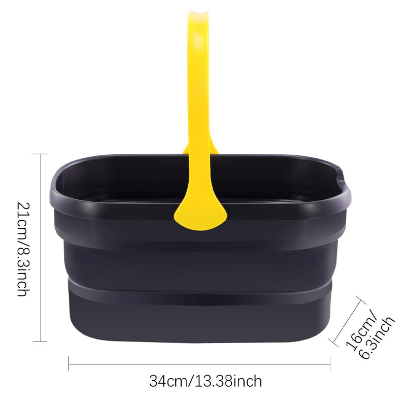 Collapsible Plastic Mop Washing Bucket Fit Sponge Flat Cotton