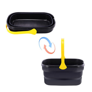 Collapsible Plastic Mop Washing Bucket Fit Sponge Flat Cotton