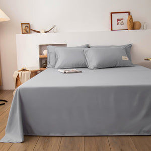 Soft Solid Color Bed Sheet For Double