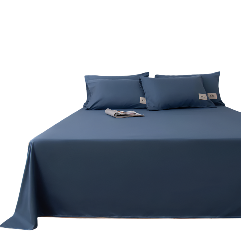 Soft Solid Color Bed Sheet For Double