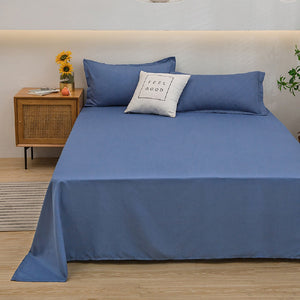 Soft Solid Color Bed Sheet For Double