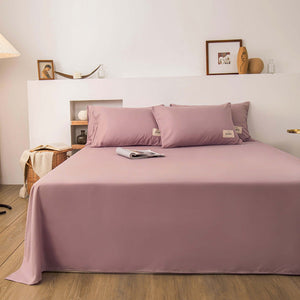 Soft Solid Color Bed Sheet For Double