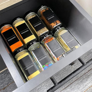 Storfex 24 Pack 120Ml Glass Spice Jars With Labels