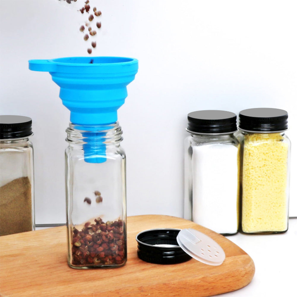 Storfex 24 Pack 120Ml Glass Spice Jars With Labels