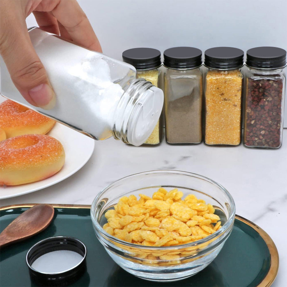 Storfex 24 Pack 120Ml Glass Spice Jars With Labels