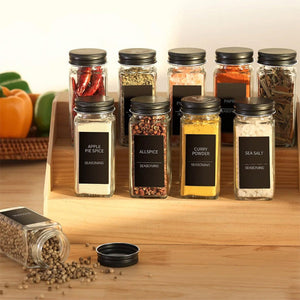 Storfex 24 Pack 120Ml Glass Spice Jars With Labels