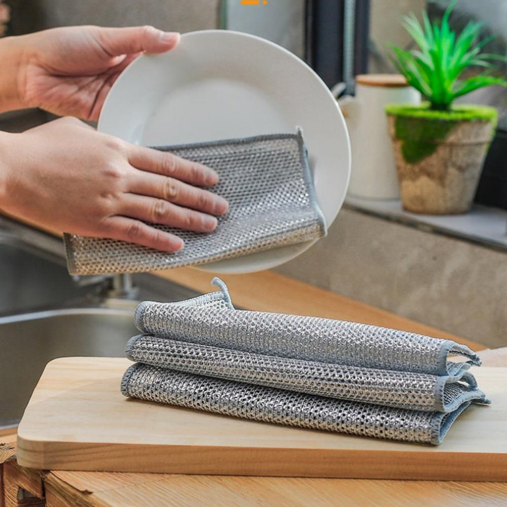 Double Layer Steel Wire Cloth Cleaning Cloths