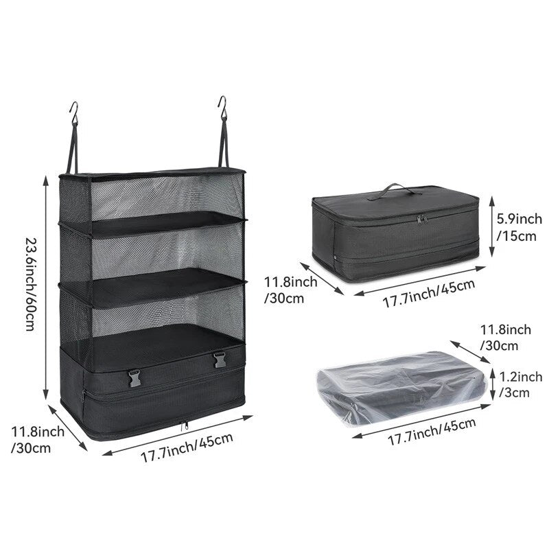 Hanging Packing Cubes Laundry Storage Compartment