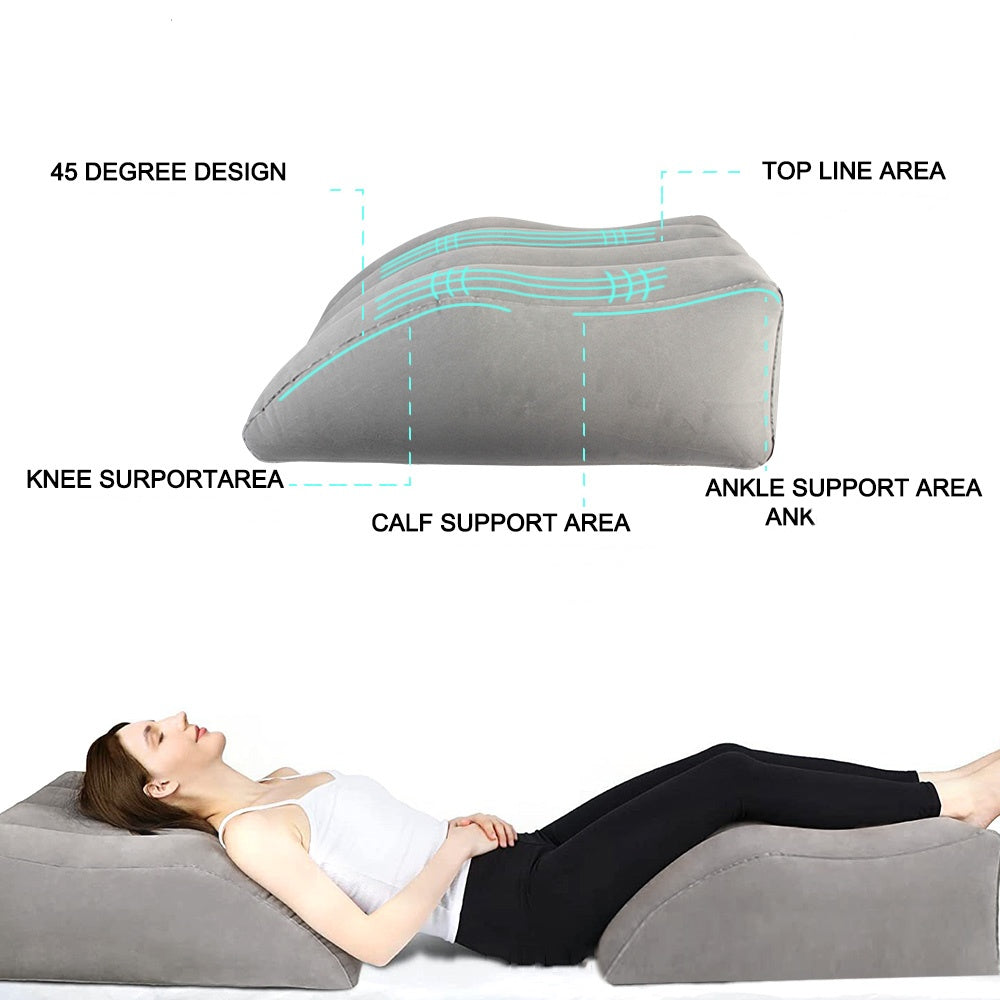 Portable Inflatable Wedge Pillow Knee Cushion For Travel