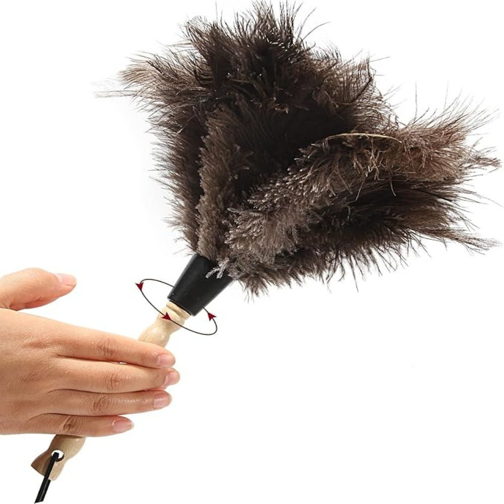 Wooden Handle Feather Duster