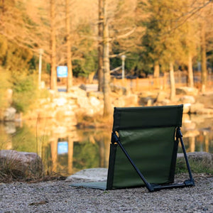 Foldable Camping Chair With Backrest Cushion