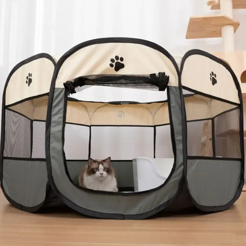 Portable Foldable Pet Tent Kennel Octagonal Fence