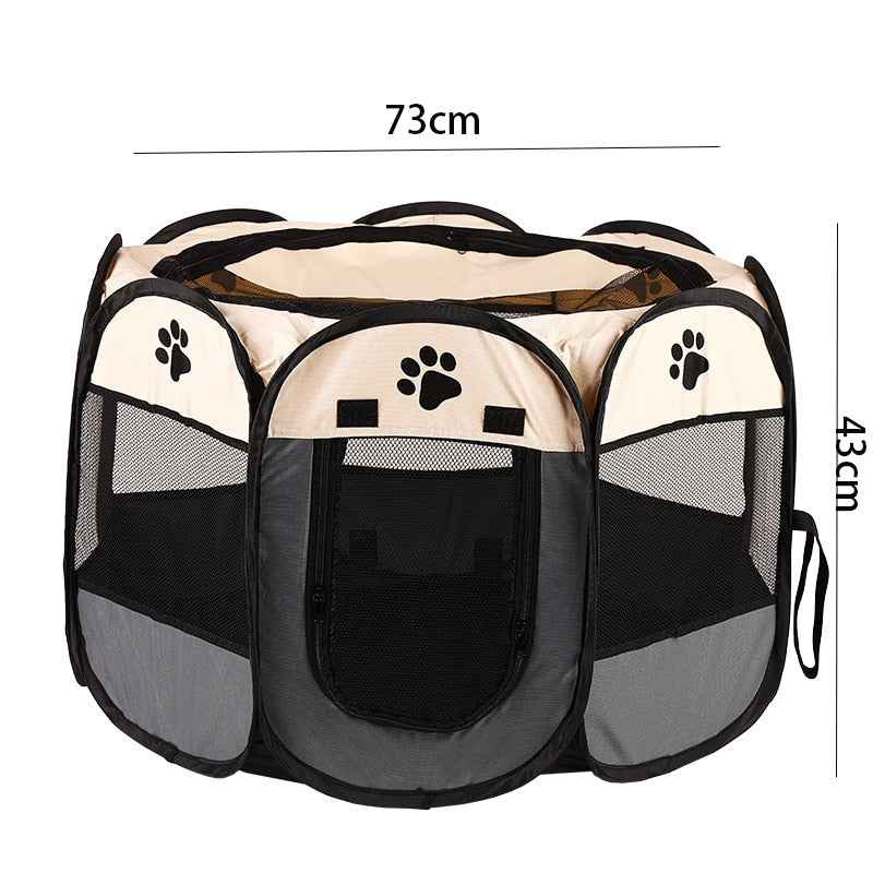 Portable Foldable Pet Tent Kennel Octagonal Fence