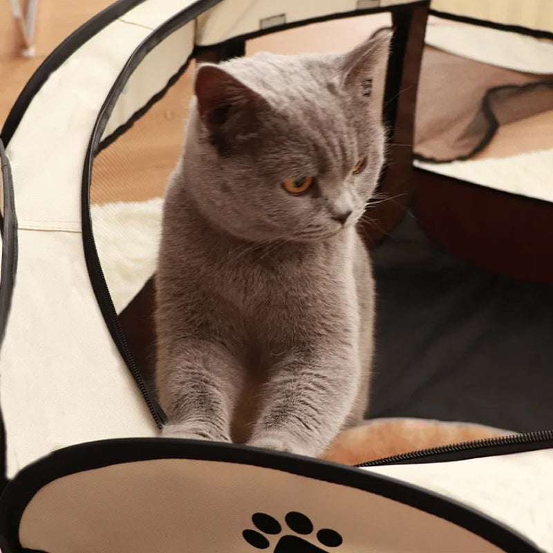 Portable Foldable Pet Tent Kennel Octagonal Fence