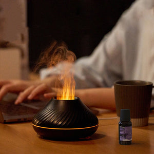 Color Flame Volcanic Aroma Diffuser Essential Oil Lamp