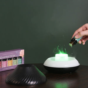 Color Flame Volcanic Aroma Diffuser Essential Oil Lamp