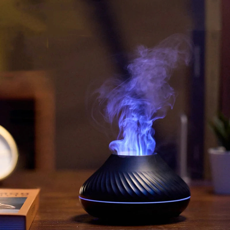 Color Flame Volcanic Aroma Diffuser Essential Oil Lamp