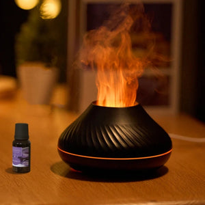 Color Flame Volcanic Aroma Diffuser Essential Oil Lamp