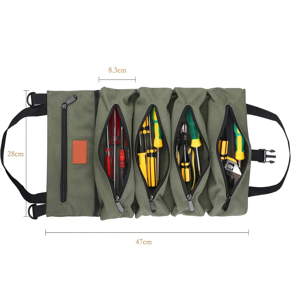 Multi Purpose Canvas Roll Up Tool Bag