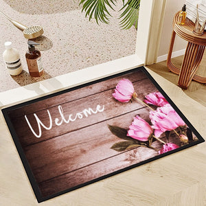 40X60cm 3D Wood Grain Flower Floor Mat Entrance Door