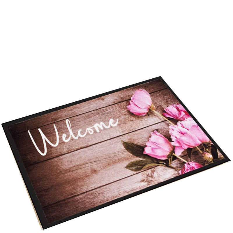 40X60cm 3D Wood Grain Flower Floor Mat Entrance Door