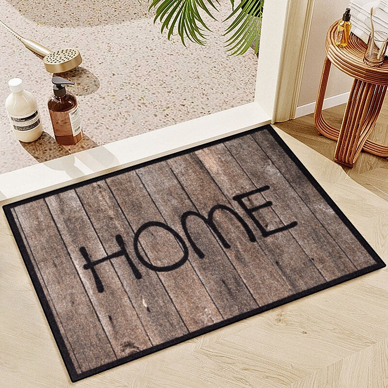 40X60cm 3D Wood Grain Flower Floor Mat Entrance Door