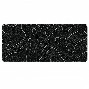 Anti Slip Topographic Black And White Mouse Pad For Keyboard 30X80cm