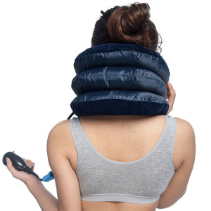 3 Layers Neck Corrector Air Inflatable Cervical Vertebra Traction Soft Brace Pillow