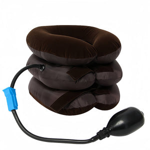 3 Layers Neck Corrector Air Inflatable Cervical Vertebra Traction Soft Brace Pillow