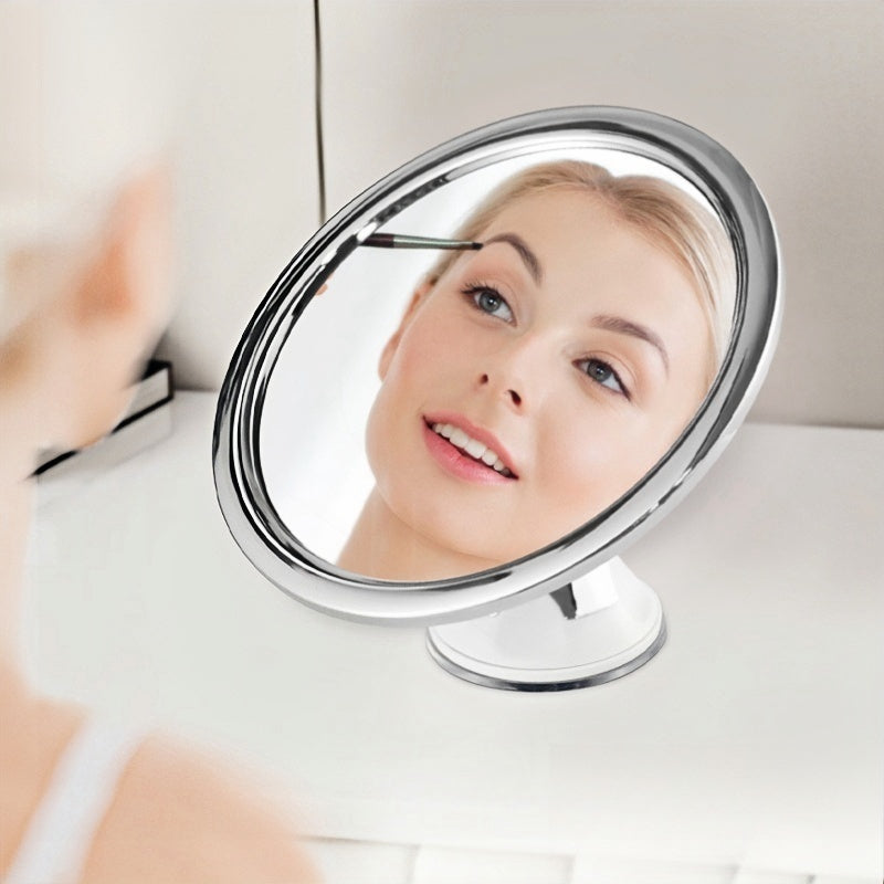 360 Rotating Shower Round Fogless Makeup Mirror With Suction Cup