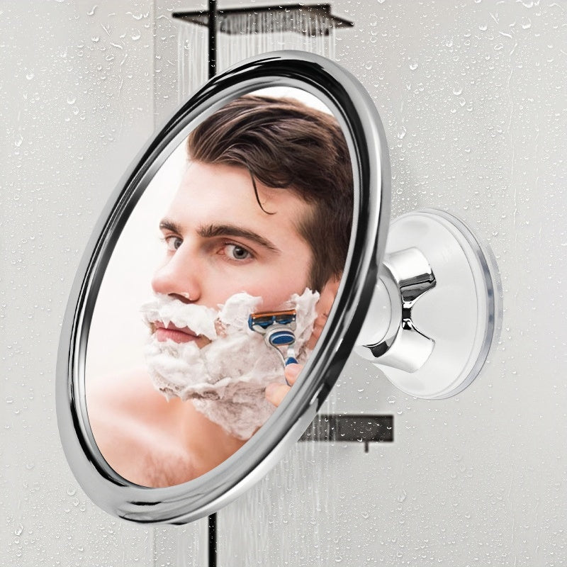 360 Rotating Shower Round Fogless Makeup Mirror With Suction Cup