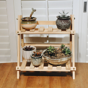 2 Tier Wooden Desktop Storage Shelf