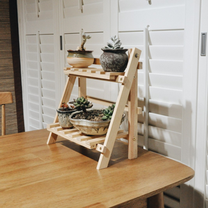 2 Tier Wooden Desktop Storage Shelf