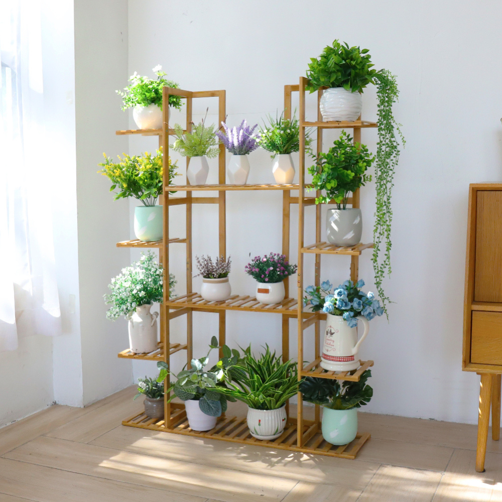 9 Tier Extra Large Bamboo Plant Stand