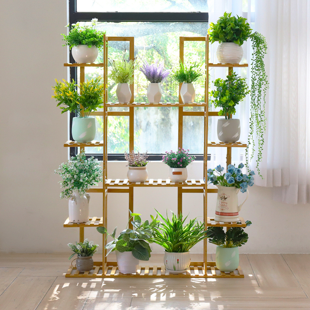 9 Tier Extra Large Bamboo Plant Stand