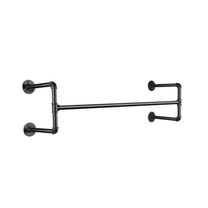 Industrial Pipe Clothes Rack Wall Mounted Detachable Garment