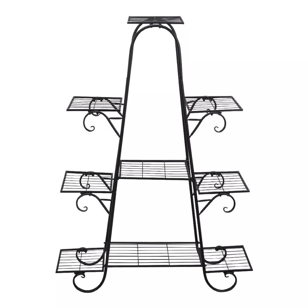 9 Tier Metal Plant Shelf Stand Multilayer Potted Display Rack Patio