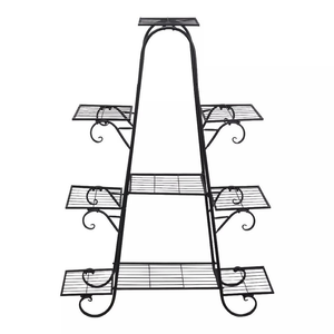 9 Tier Metal Plant Shelf Stand Multilayer Potted Display Rack Patio
