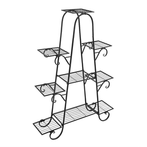 9 Tier Metal Plant Shelf Stand Multilayer Potted Display Rack Patio